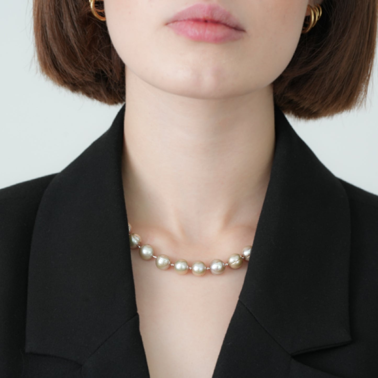 Gri Düğümlü Çok Renkli İnci