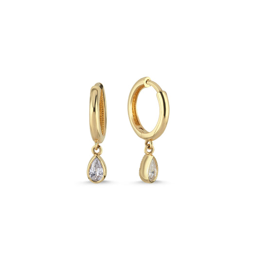 Dangling Drop Hoop Earrings