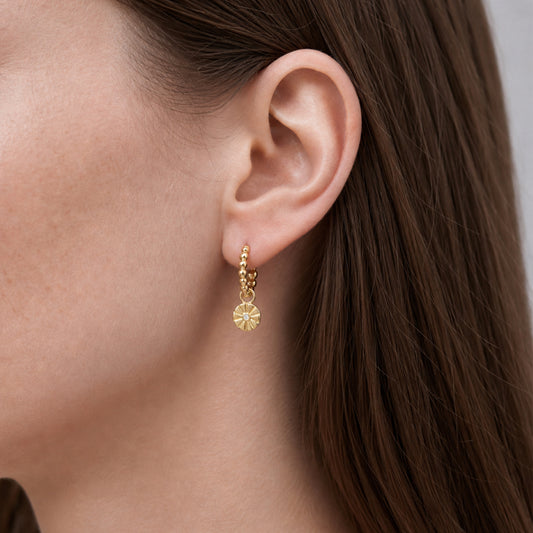 Dangling Ethnic Hoop Earrings