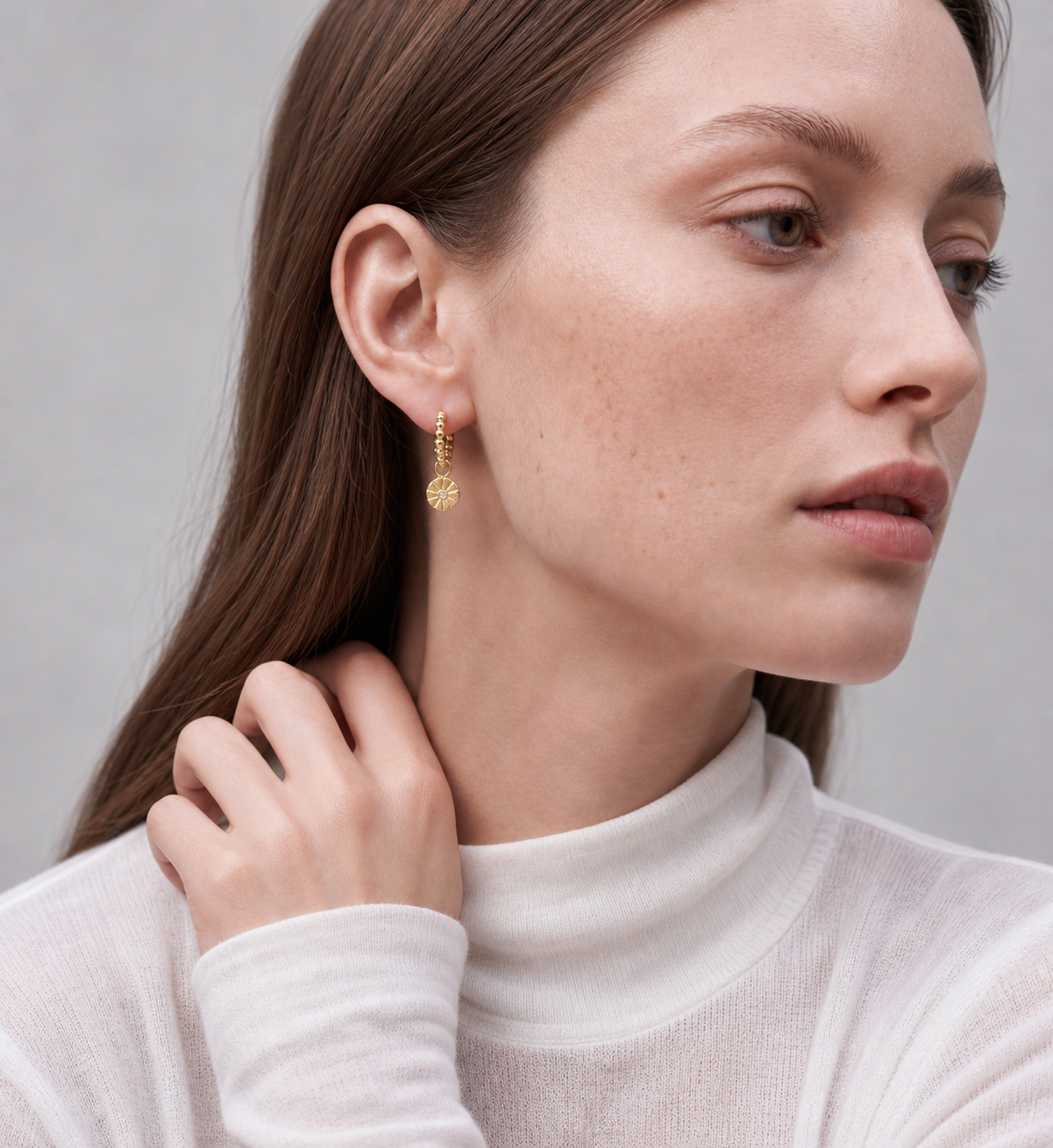 Dangling Ethnic Hoop Earrings