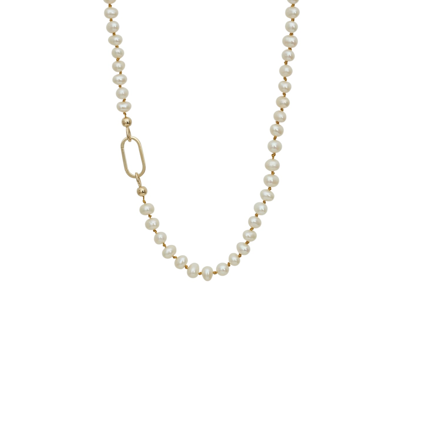 Dörtgen Kilitli Altın Düğümlü İnci