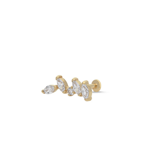 Markiz Taşlı Yay Piercing