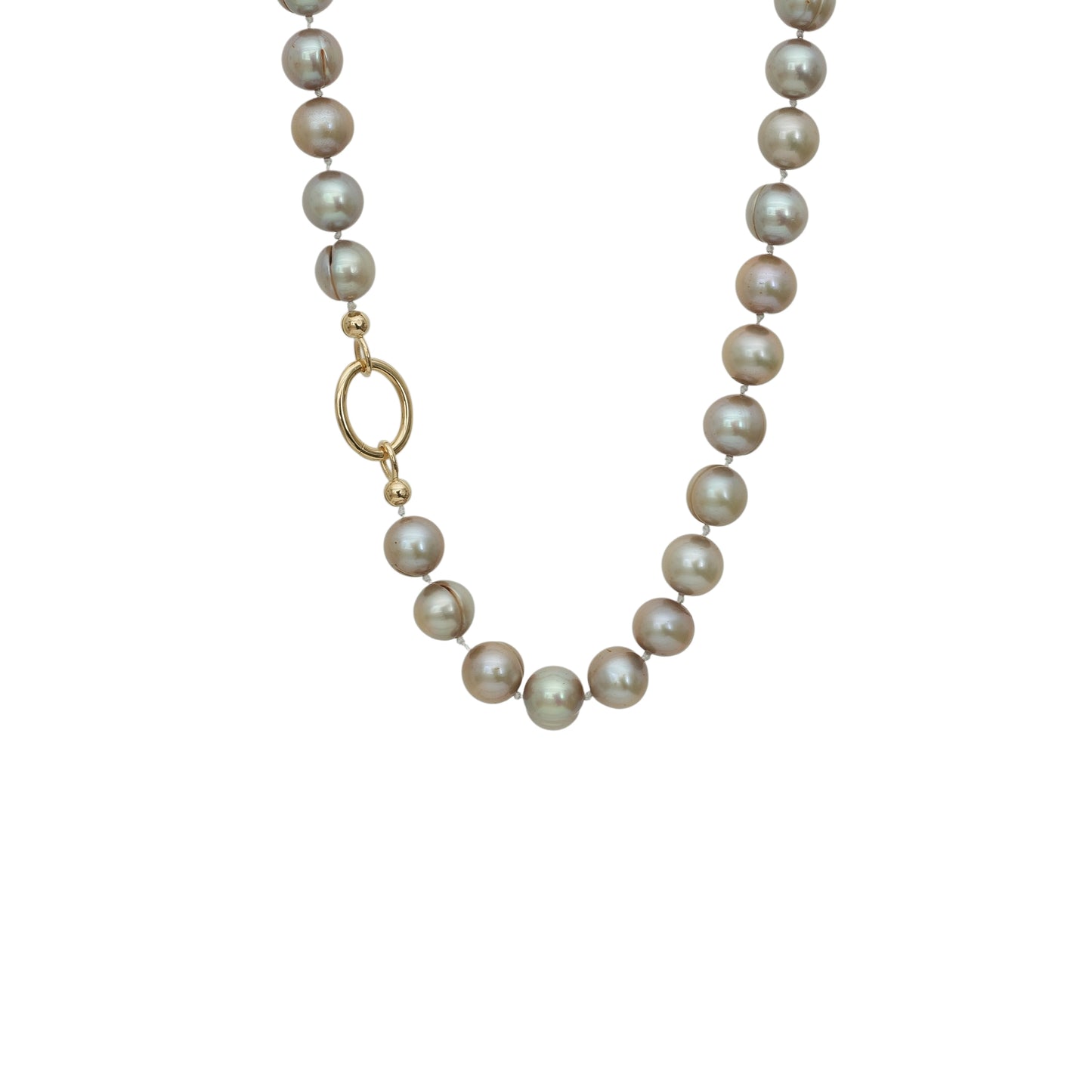 Gri Düğümlü Çok Renkli İnci