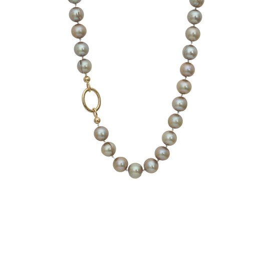 Gri Düğümlü Çok Renkli İnci